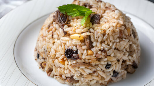 Rice pilaf with chestnuts Recipe
