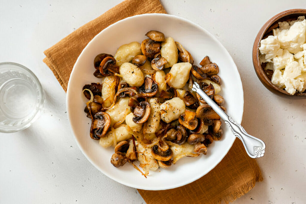 Parmesan Gnocchi with Mushrooms Recipe