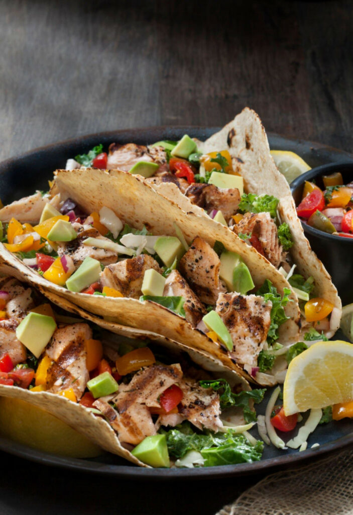Chipotle Salmon Tacos with Mango Salsa Recipe