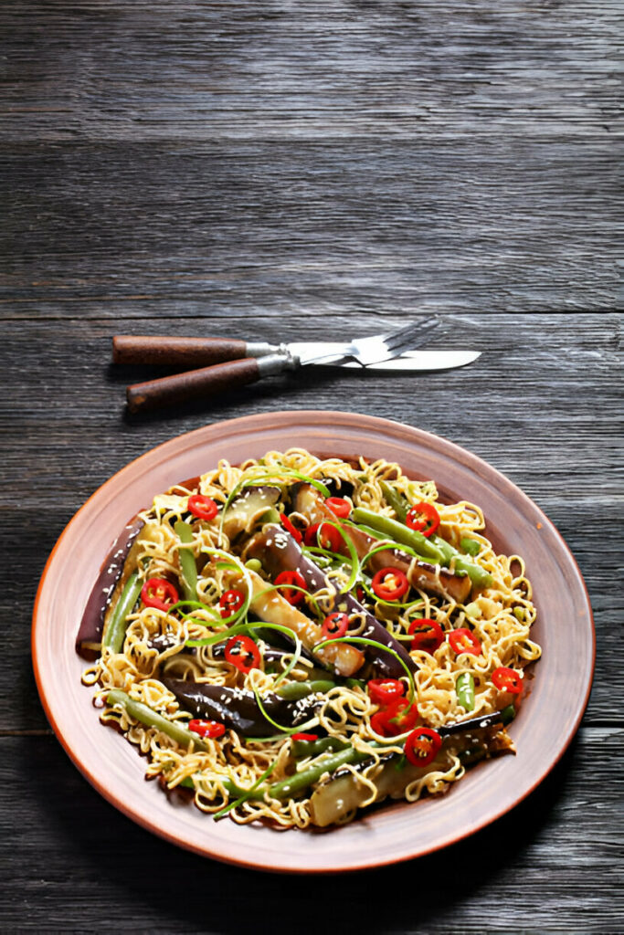 Eggplant and Noodle Salad Recipe