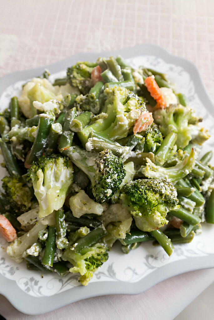 Steamed Mixed Vegetables with Sour Cream Recipe