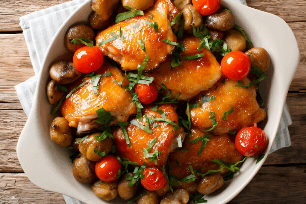 Chicken with Walnuts and Chestnuts Recipe
