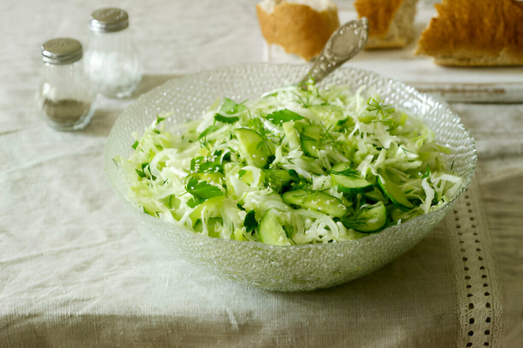 Cabbage with Cucumber Salad Recipe