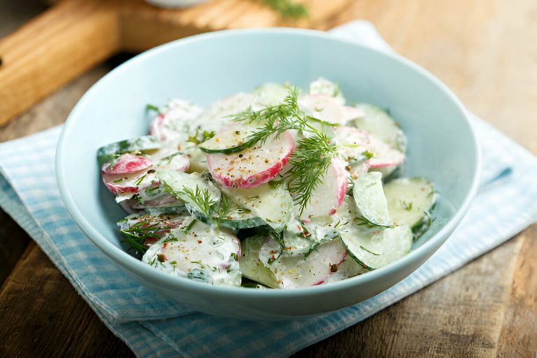 Cucumber Radish Dill Salad Recipe