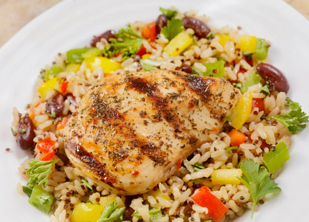 Quinoa and Brown Rice Chicken Salad Recipe
