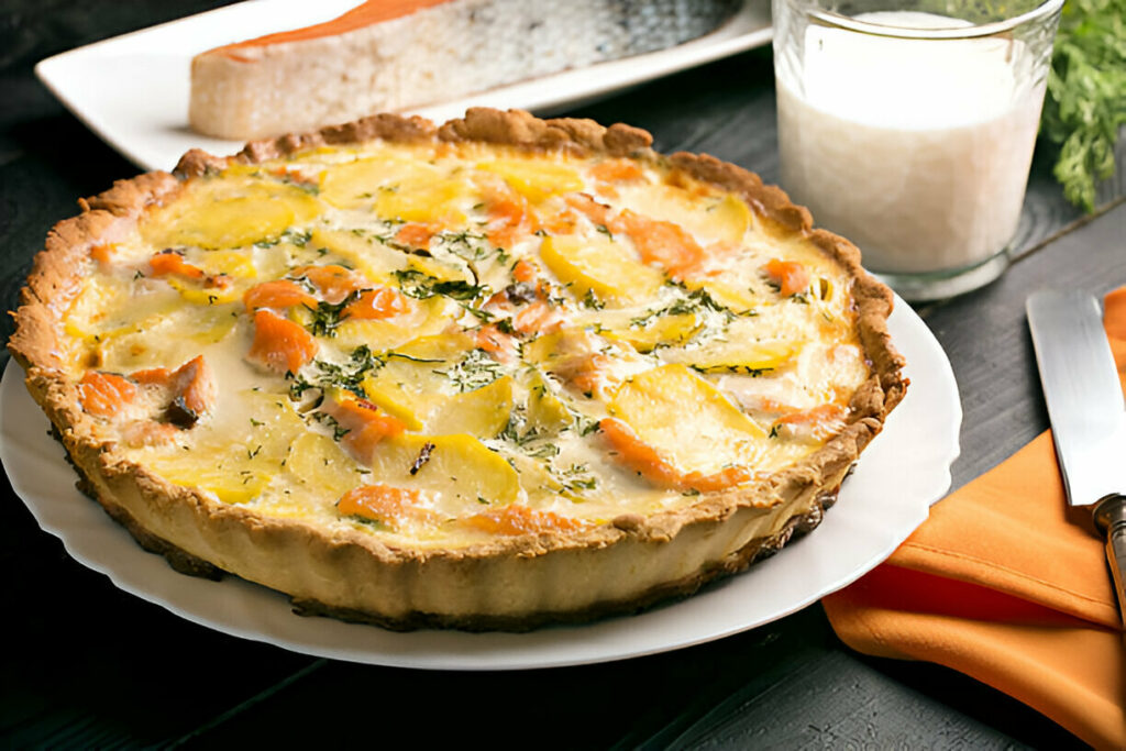 Salmon and Potato Quiche Recipe
