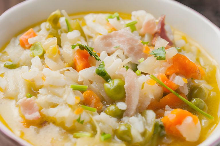 Vegetable Minestrone Soup with Rice Recipe