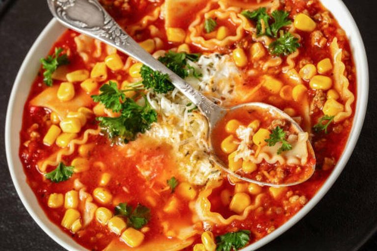 Lasagna Soup with Corn Recipe
